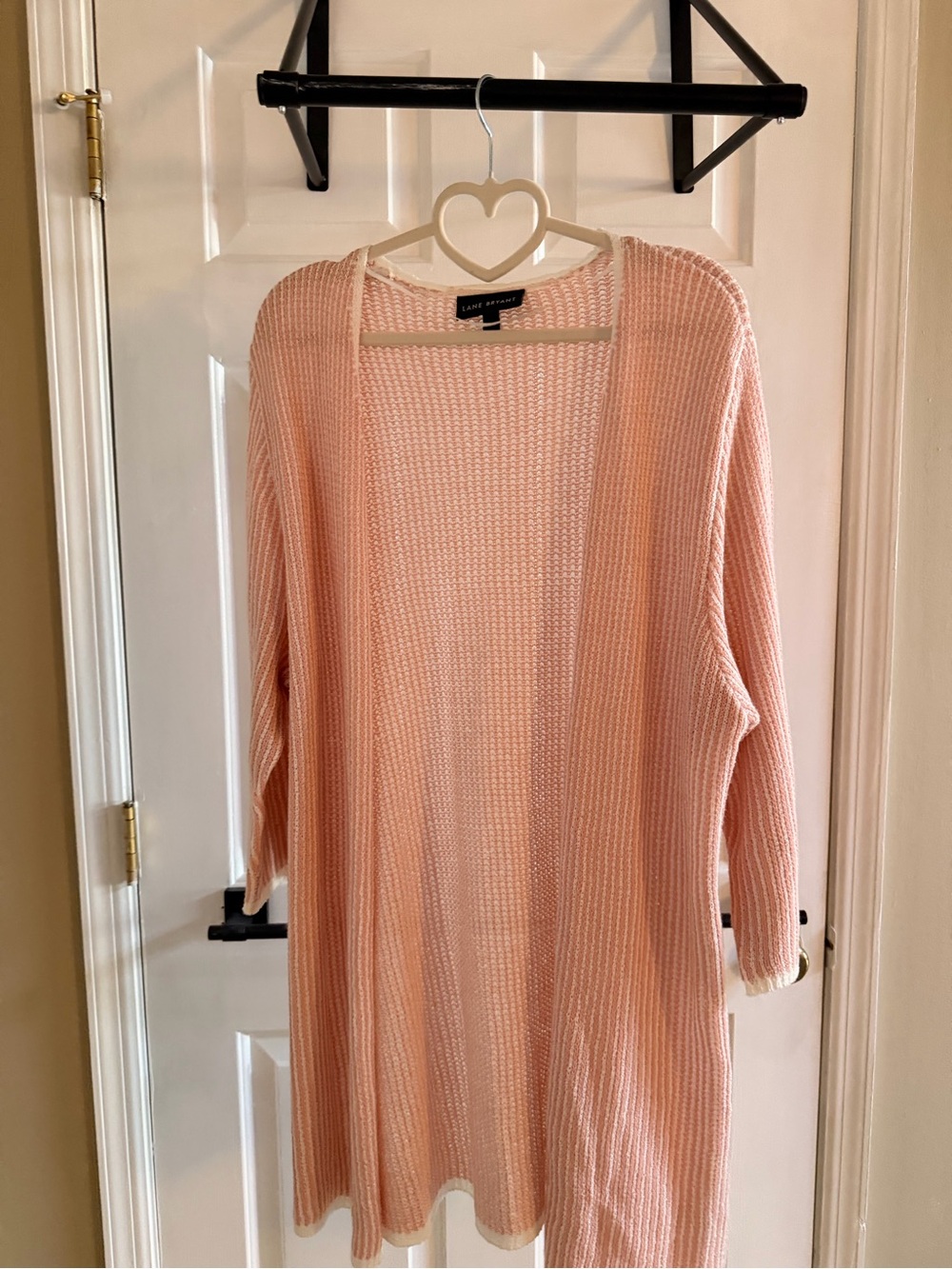 Lane Bryant Dusty Blush Open-Front Longline Cardigan